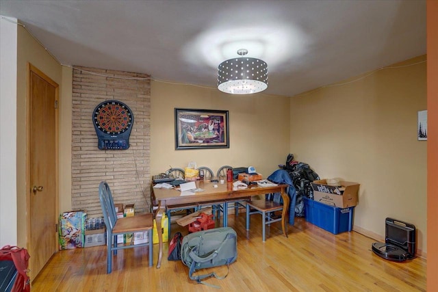 dining area featuring wood finished floors