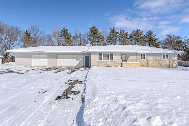 view of front facade featuring an attached garage