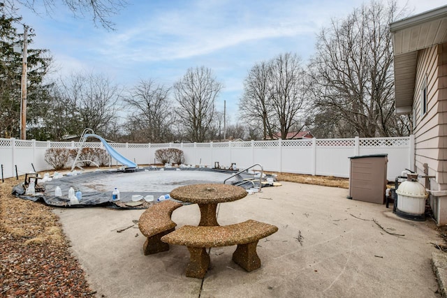 view of patio / terrace with a fenced backyard