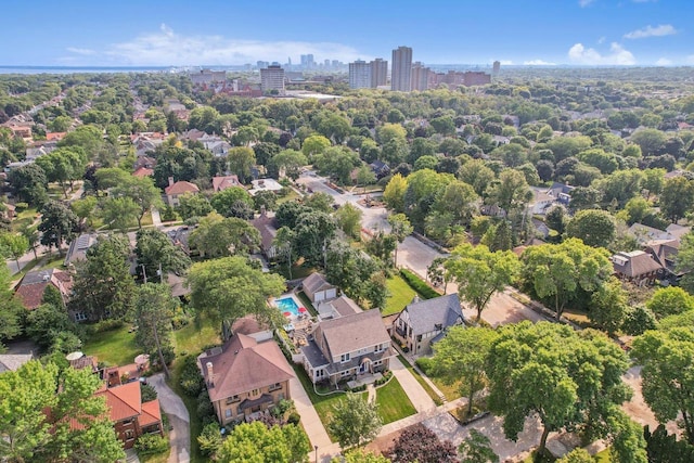 bird's eye view with a view of city and a residential view