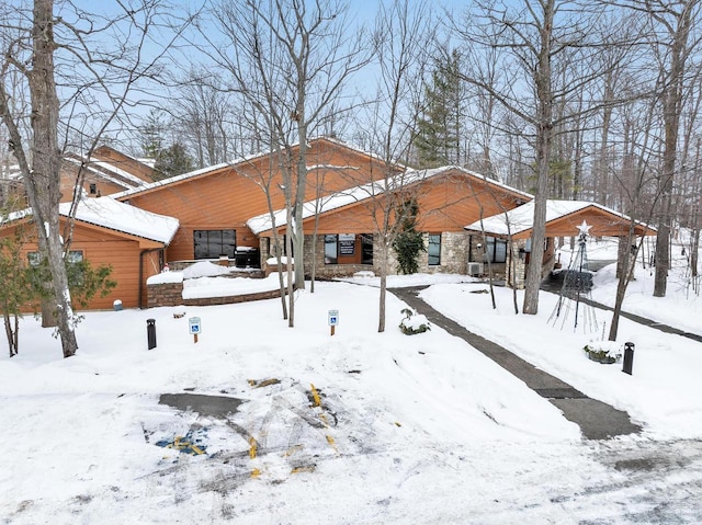 exterior space featuring a garage