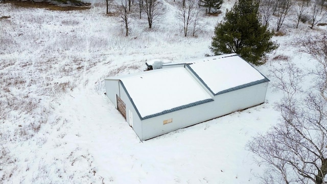 view of entry to storm shelter