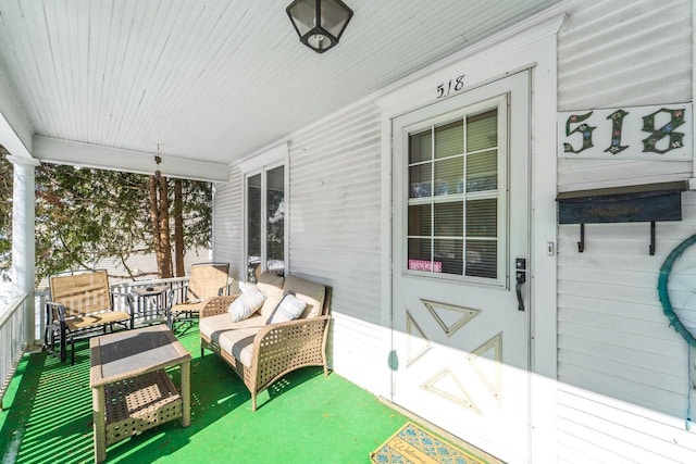 view of patio / terrace featuring covered porch