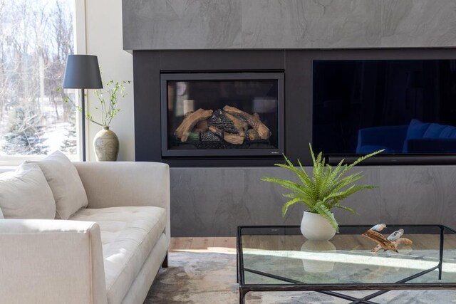 interior space with a wealth of natural light and wood finished floors