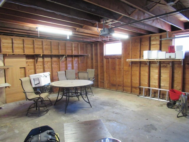 view of basement