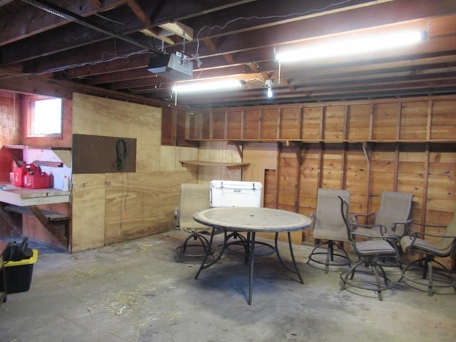 view of basement