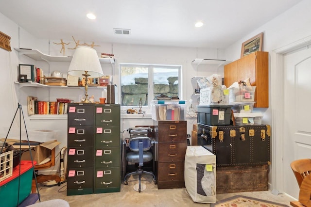 storage area featuring visible vents