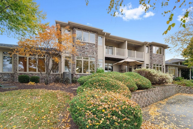 view of property featuring cooling unit