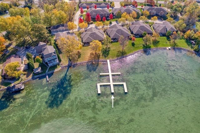 aerial view with a residential view