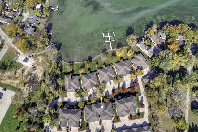 bird's eye view with a residential view