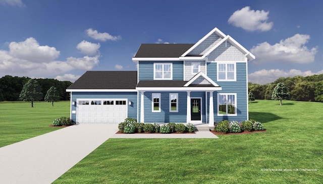 8012 Laufenberg Blvd, Cross Plains, WI 53528 - craftsman inspired home featuring an attached garage, driveway, and a front lawn