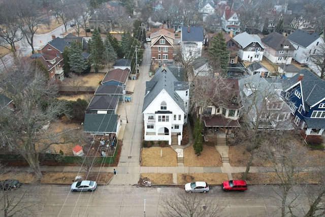 bird's eye view with a residential view