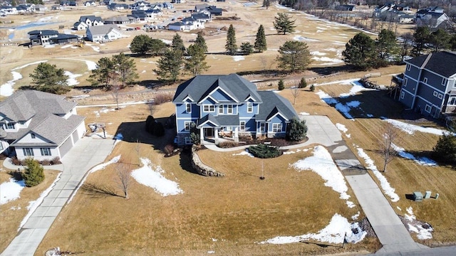 drone / aerial view featuring a residential view