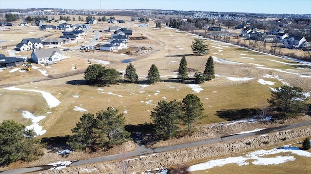 bird's eye view with a residential view