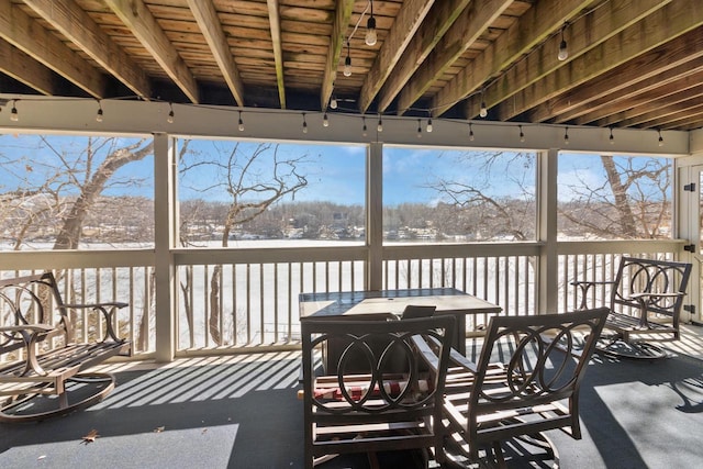 view of sunroom