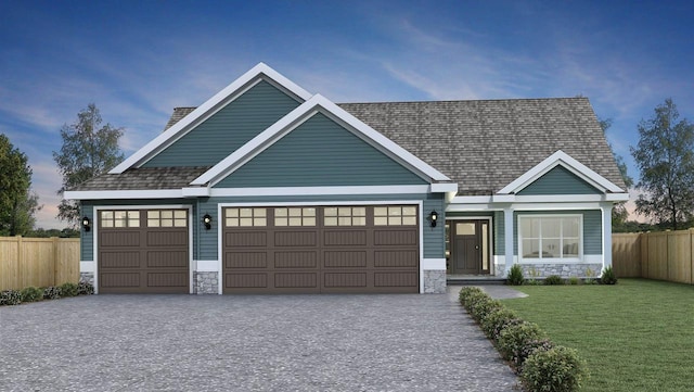 500 Whitford Ave, Prairie Du Sac, WI 53578 - view of front of property with stone siding, an attached garage, concrete driveway, and roof with shingles