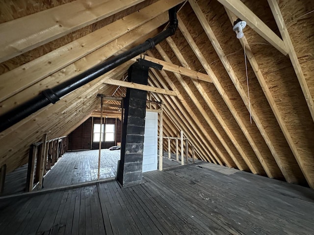 view of attic