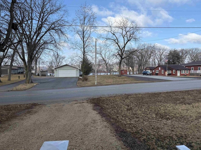 view of road featuring a residential view