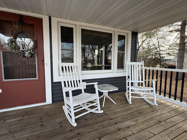 view of wooden deck