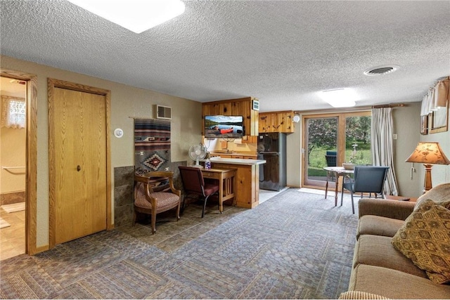 115 Pine Crest Rd, Balsam Lake, WI 54810 - living area with visible vents and a textured ceiling