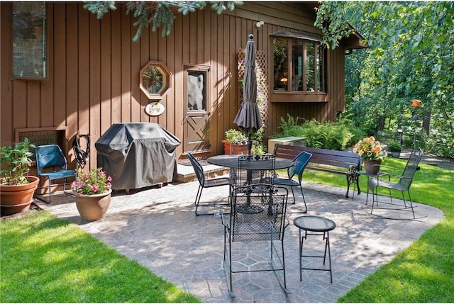 115 Pine Crest Rd, Balsam Lake, WI 54810 - view of patio / terrace featuring outdoor dining space and area for grilling