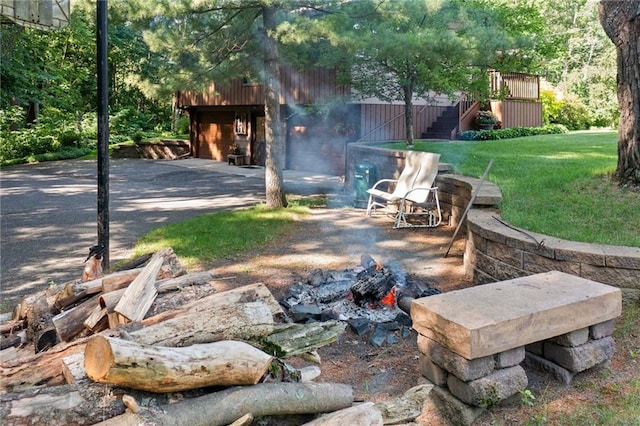 115 Pine Crest Rd, Balsam Lake, WI 54810 - view of yard featuring stairs and a patio