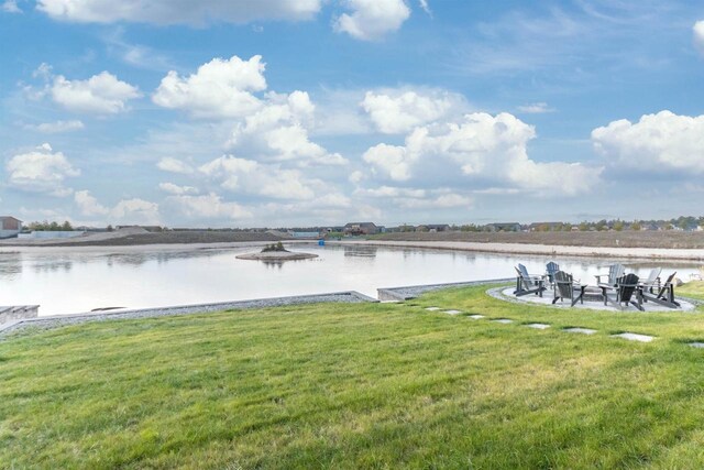 N8791 Lake Cabin Dr, New Lisbon, WI 53950 - water view featuring an outdoor fire pit