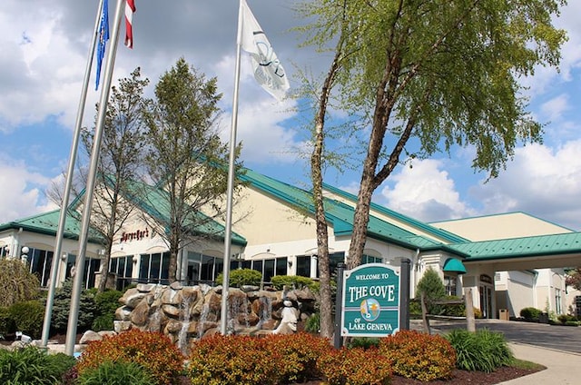 view of building exterior featuring driveway