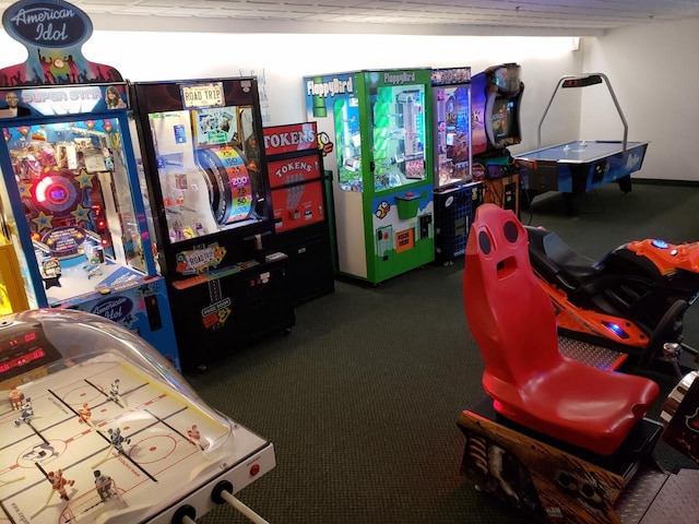 playroom featuring carpet flooring