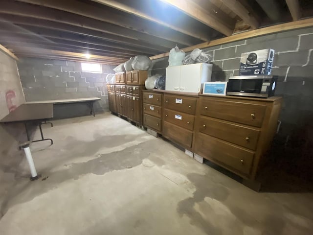 view of basement