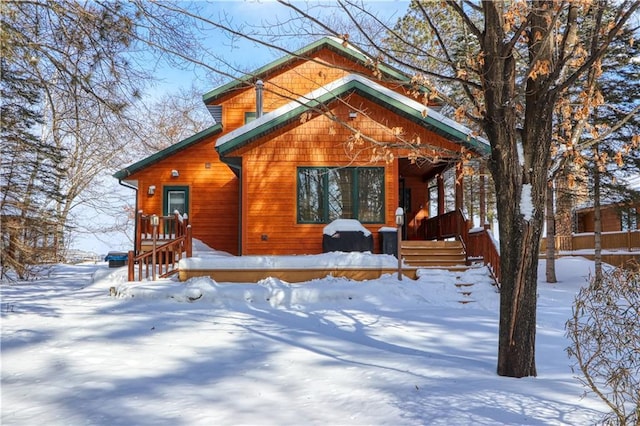 view of chalet / cabin