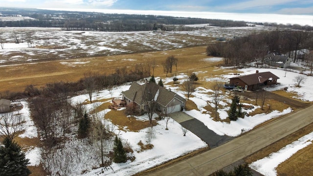 view of snowy aerial view