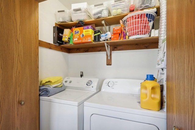 laundry room with laundry area and independent washer and dryer