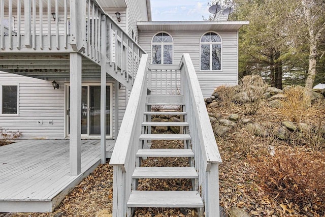 view of stairway