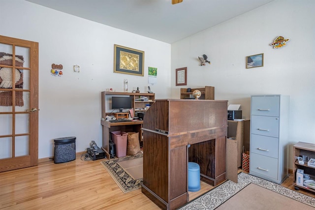 office featuring wood finished floors