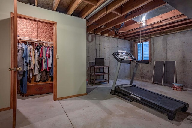 view of exercise room