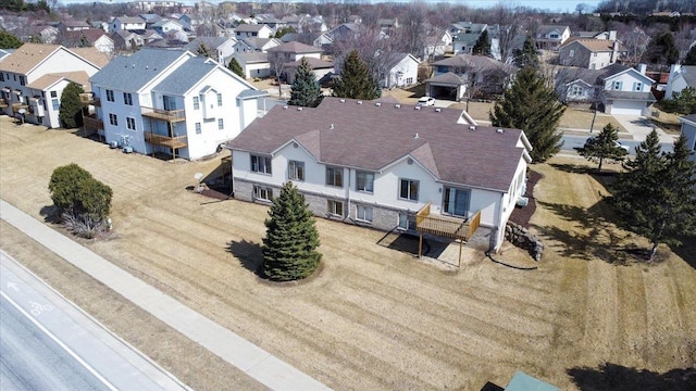 bird's eye view featuring a residential view