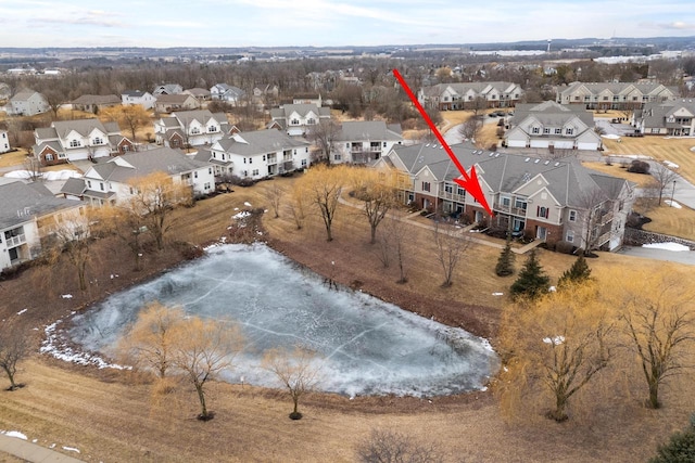 bird's eye view featuring a residential view