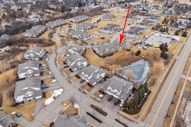 drone / aerial view featuring a residential view