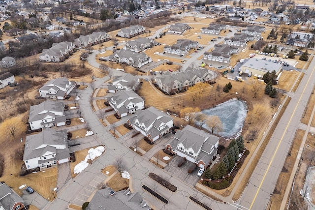 aerial view featuring a residential view