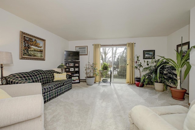 view of carpeted living area