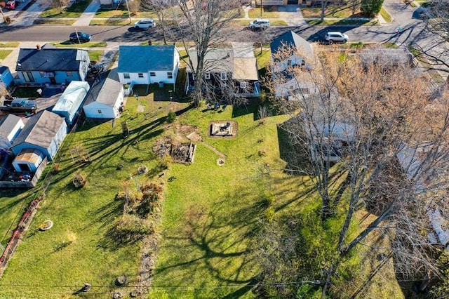 aerial view with a residential view