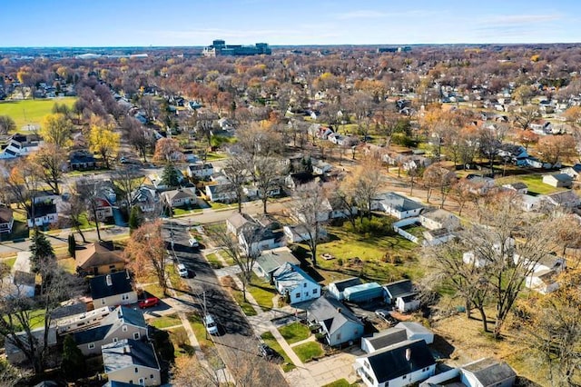 drone / aerial view with a residential view