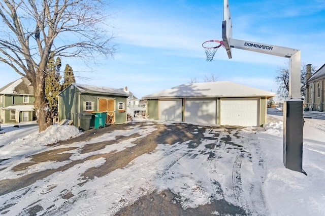 205 State St, Ripon, WI 54971 - exterior space featuring a garage and an outdoor structure