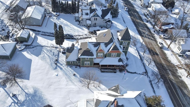 205 State St, Ripon, WI 54971 - snowy aerial view featuring a residential view