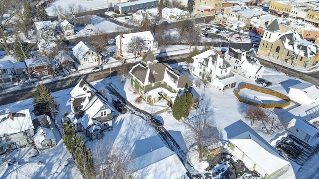 205 State St, Ripon, WI 54971 - snowy aerial view featuring a residential view