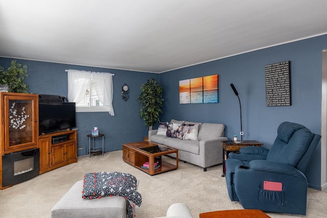 view of carpeted living room