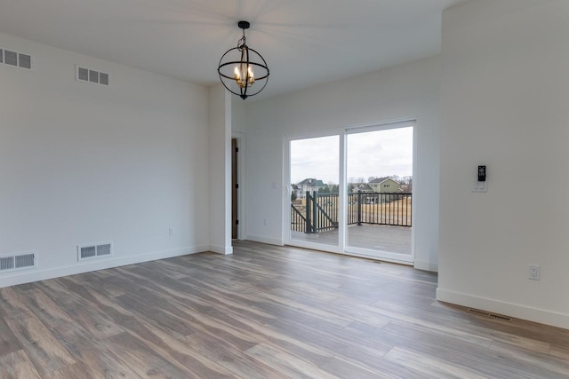 empty room featuring visible vents