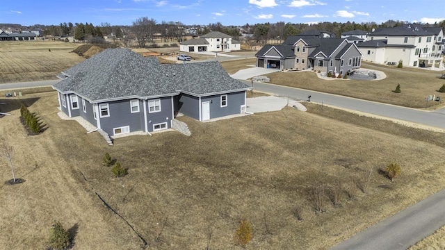 aerial view with a residential view