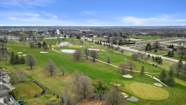 bird's eye view featuring golf course view